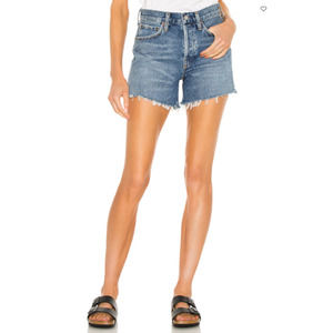 Agolde Parker Long Short Loose Fit Vintage Skywave SZ 30 $138